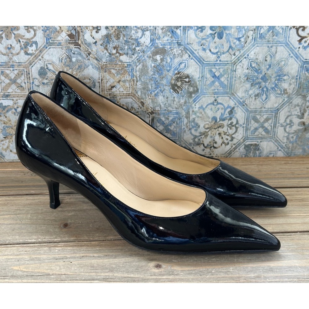 Cole Haan Pumps Nike Air Patent Leather Womens 9B Black Excellent